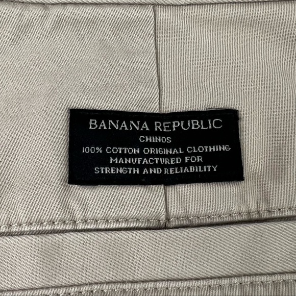 Banana Republic Aiden Chino Pants Mens Size 34/34 Tan Khaki - Picture 5 of 7